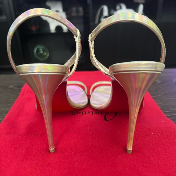Christian Louboutin Metallic Rosalie Heels - Picture 8 of 10